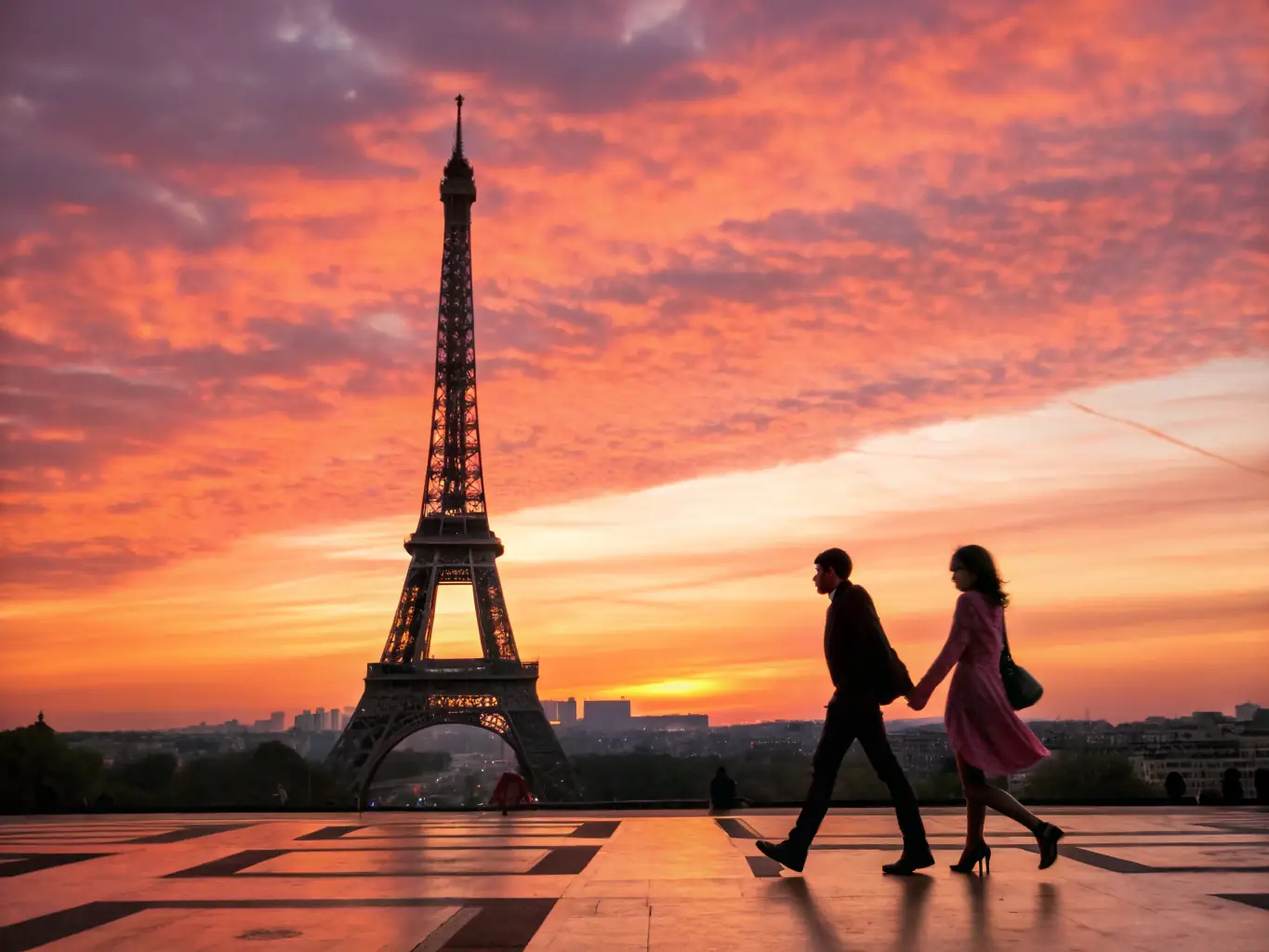 A picturesque view of the Eiffel Tower in Paris, France, under a clear blue sky, representing European travel. The image should evoke a sense of romance and adventure, enticing travelers to explore the continent.